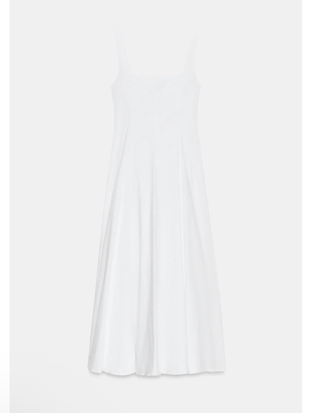 Zara POPLIN GODET MIDI DRESS - Picture 6 of 7